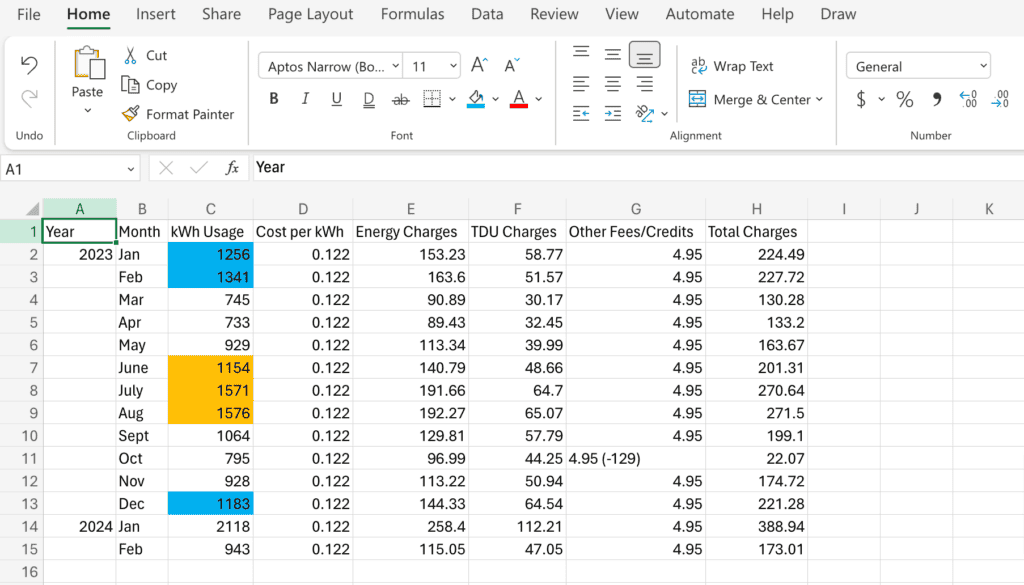 example usage for summer and winter